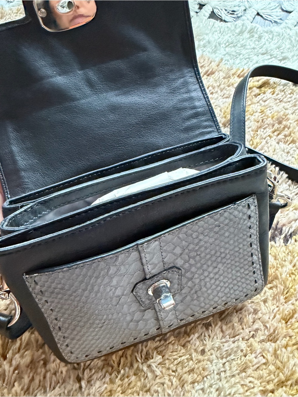 Coach Limited Edition Pinnacle Python Embossed Exotic Color-block Crossbody - Picture 6 of 6